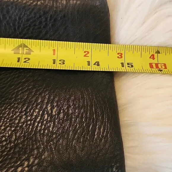 Free People Black Leather Hand Bag 15" x 12" - Picture 11 of 12